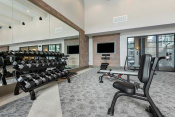 State-of-the-art fitness center with private yoga studio